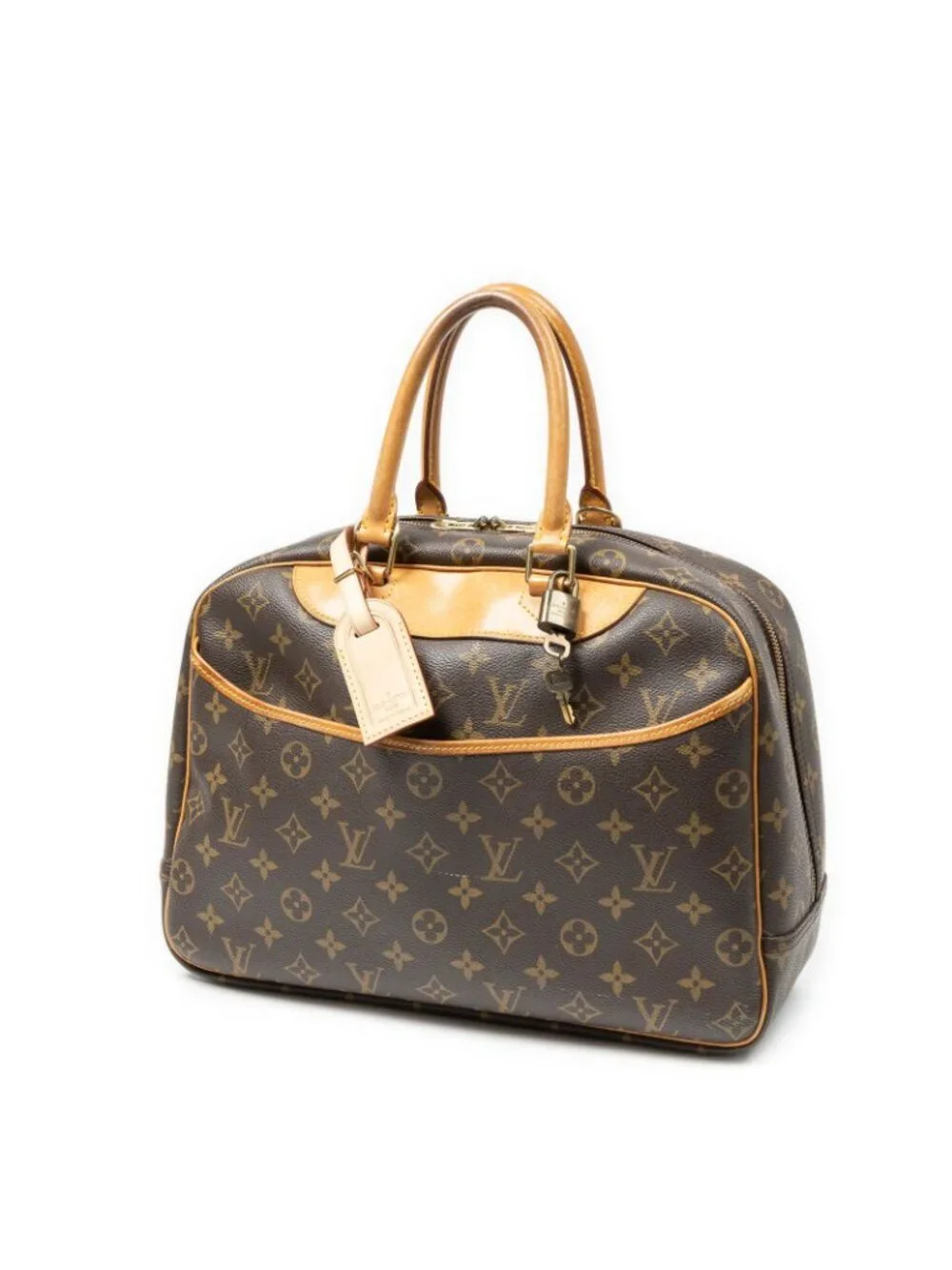 Louis Vuitton Deauville Brown Monogram Canvas Handbag